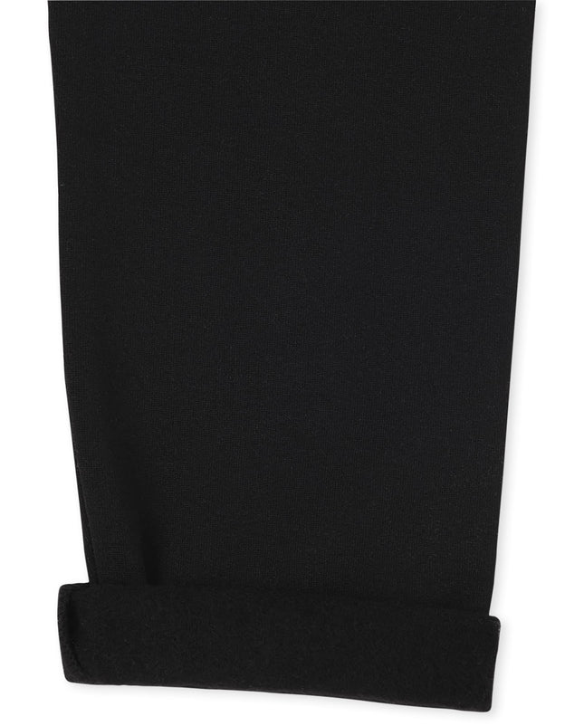 The Children's Place Girls' 3 Pack Fleece Lined Leggings, Solid Black, XX-Large
