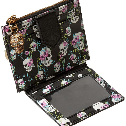 Betsey Johnson Spider Bifold Wallet, Black, Black, One Size