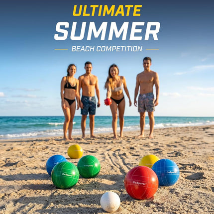 GoSports 90 mm Premium Resin Bocce Ball Set - Outdoor Lawn Game