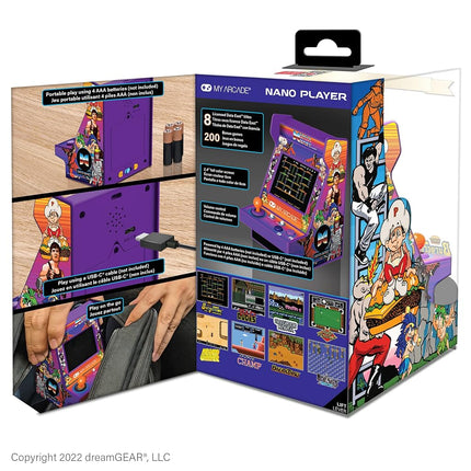 MY ARCADE All-Star Stadium Nano Player - 4.5" Fully Playable Portable Mini Arcade Machine with 207 Retro Games, 2.4" Screen Color Display