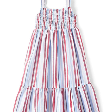 Robes d'été imprimées The Children's Place pour filles, Rayures rouges, blanches et bleues, Très grand