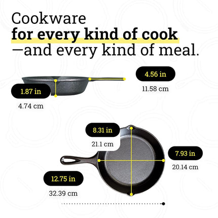 Lodge L5SK3 8 Inch Cast Iron Skillet, Black