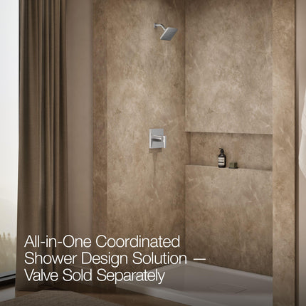 Kohler TS99764-4-CP Honesty Rite-Temp - Embellecedor de válvula de ducha con manija de palanca y cabezal de ducha de 2.0 gpm; cromo pulido,