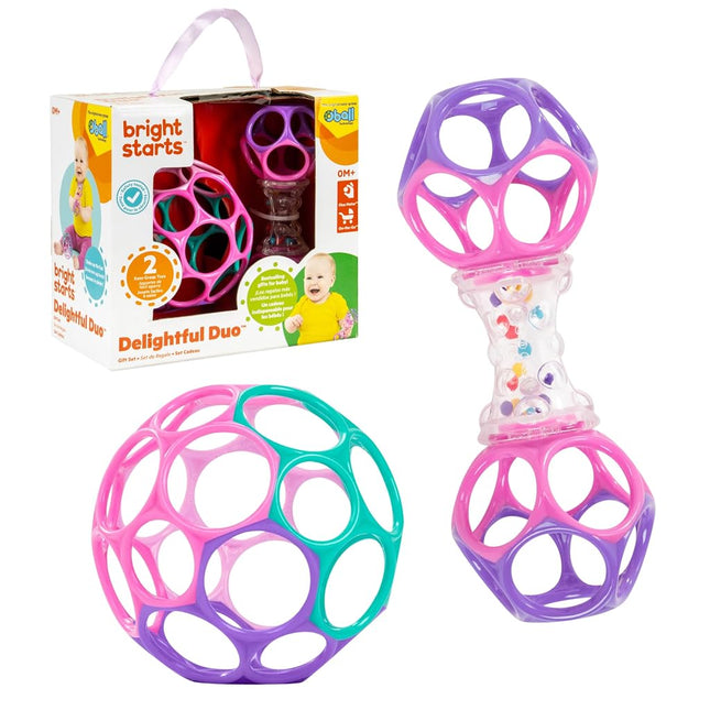 Bright Starts Delightful Duo 2-Pack Gift Set with 