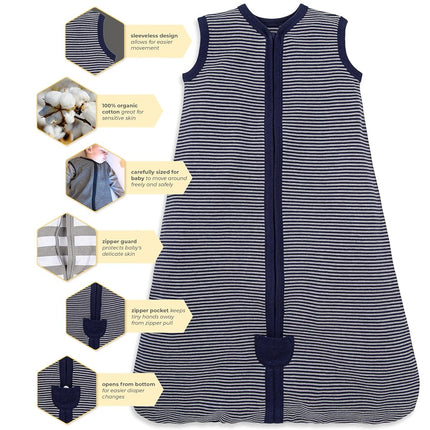 Burt's Bees Baby Manta portable de tela de abeja para bebé, 100% algodón orgánico unisex, para niña o niño, saco de transición para envolver – Peso ligero 0.5 TOG o peso medio 1.5 TOG – Ropa de dormir esencial para recién nacido,