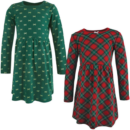 Hudson Baby Baby Girls' Cotton Dresses, Christmas Plaid, 0-3 Months