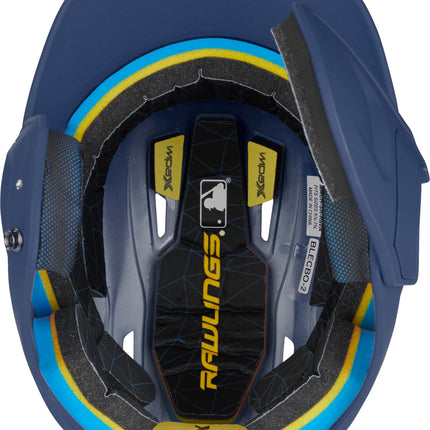 Rawlings Mach 1-Tone Right Batting Helmet W/Adjustable Face Guard Right Handed Adjustable, SR, Navy