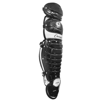 Champion Sports LG82AWBK Double Knee with Wings Shinguard, Black, 14.5"