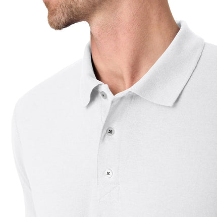 Hanes Men's FreshIQ X-Temp, Moisture-Wicking Performance Polo Shirt T, White, Large