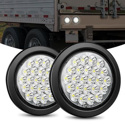 Nilight 4Inch Round Trailer Tail Light 2PCS 24LED 