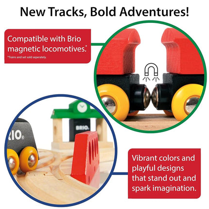 BRIO 33307 Expansion Pack - Advanced Wooden Train Track for Kids Age 3 Years Up - Compatible with all BRIO Railway Sets & Accessories