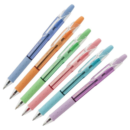 Bolígrafo retráctil Pentel RSVP RT Colors, línea mediana, cuerpo naranja, paquete de 2 (BK93CRBP2F)