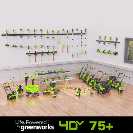 Greenworks 40V (120 MPH / 450 CFM / 75+ Compatible Tools) Cordless Axial Leaf Blower, 4.0Ah Battery and Charger Included