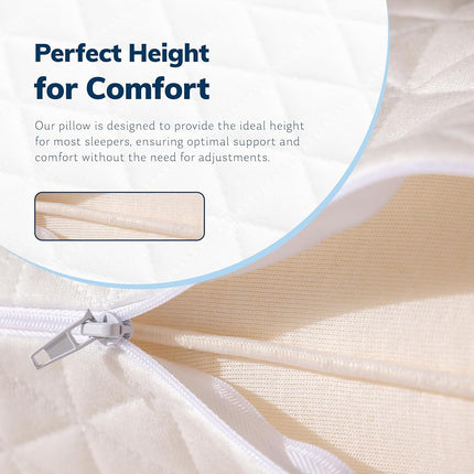 EGOHOME Shredded Memory Foam Pillows, Bed Pillows for Sleeping, Medium Standard/Queen Size Pillow for Side Back Stomach Sleepers, Neck Support Pillow with Washable Removable Cover (1 Pack)