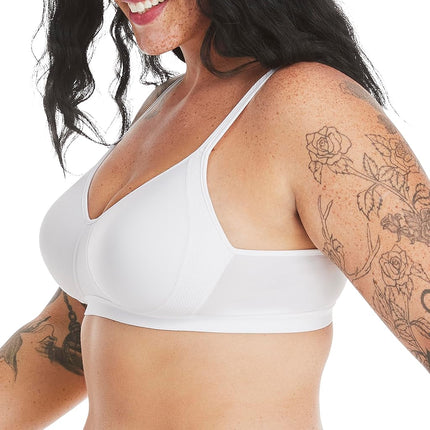 Hanes Women's X-Temp Foam Wirefree Bra, White, M