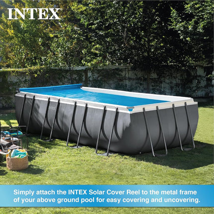 Intex 28051 Solar Cover Roller for Swimming Pools 274-488 cm Aluminium and PVC Grey