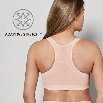 Medela Keep Cool Sleep Bra | Seamless Maternity & Nursing Bra with Full Back Breathing Zone and Soft Touch Fabric, Chai, XXL