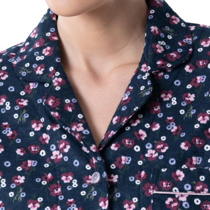 Wrangler womens Long Sleeve Flannel Top and Pant Pajama Set, Ditsy Floral, 3X