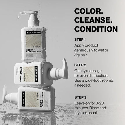 Keracolor Color Plus Clenditioner, Platinum, 1 L