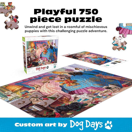 Buffalo Games - A Roomful of Naughty Puppies - 750 Piece Jigsaw Puzzle