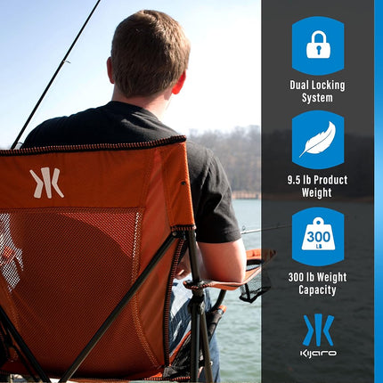Kijaro Dual Lock Folding Chair (Victoria Desert Orange)
