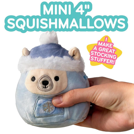 Squishmallows 4" Christmas Mystery Capsules (3 Pack) Official Jazwares Mini Plush - Collectible Soft & Squishy Stuffed Animal Toy - 2025 Limited Edition - Stocking Stuffer Gift for Kids, Girls & Boys