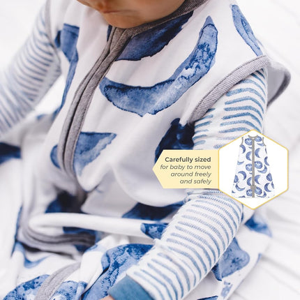 Burt's Bees Baby Beekeeper Wearable Blanket, 100% Organic Cotton, Swaddle Bag, Hello Moon, S