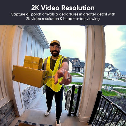 WYZE Video Doorbell v2, Wired, 2K Video, Two-Way Audio, Color Night Vision, Works with Existing Chime and IP65 Weather Resistant, Compatible with Alexa & Google Assistant, Black