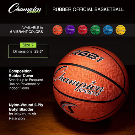 Champion Sports Official Rubber Outdoor Basketball