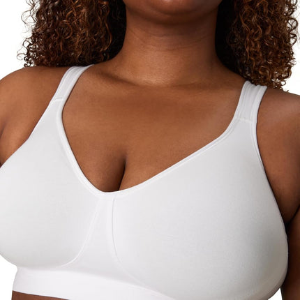 PLAYTEX Womens 18 Hour Ultimate Lift & Support Cotton Stretch Wireless Bra Us474c, Cotton White, 40C