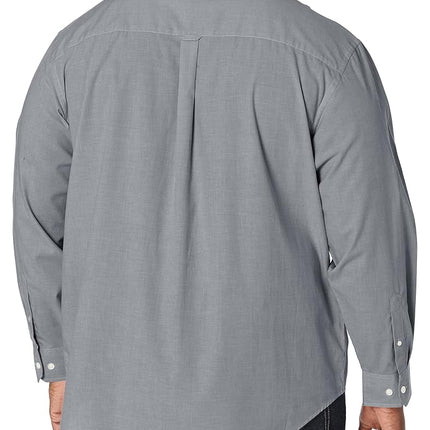 Izod Men’s Performance Comfort Long Sleeve Solid Button Down Shirt, Smoked Pearl Bt, XXXXL