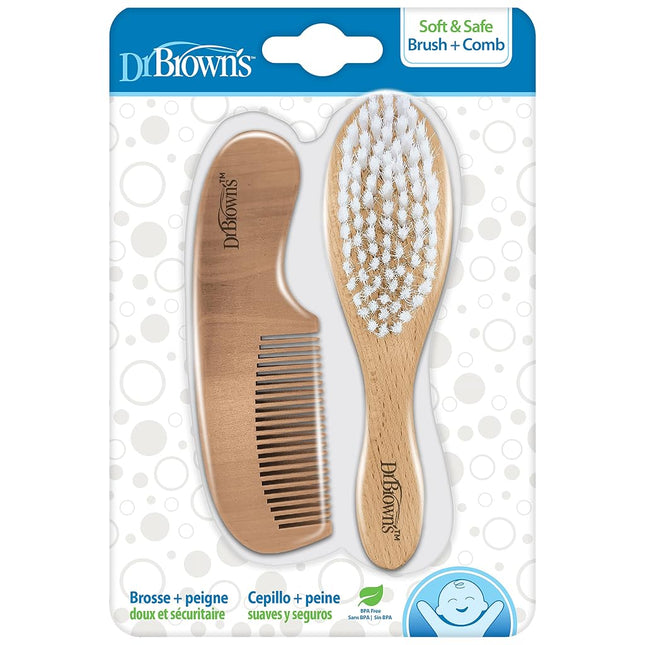 Dr. Brown's Wooden Brush and Comb Set for Babies -