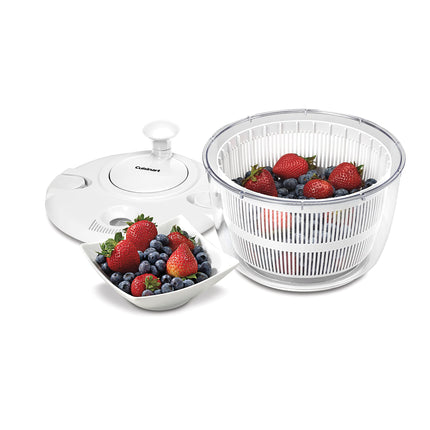 Cuisinart Large Salad Spinner- Wash, Spin & Dry Salad Greens, Fruits & Vegetables, 5qt, CTG-00-SASW White