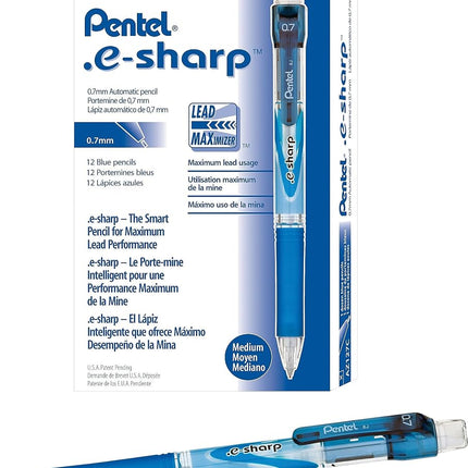 Pentel AZ127C .e-Sharp Automatic Pencil- 0.70 mm- Blue Barrel