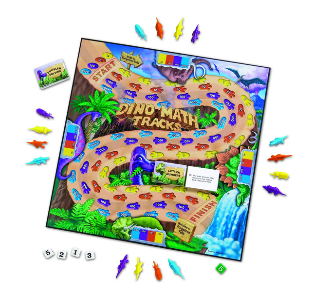 Recursos de Aprendizaje Dino Math Tracks Juego de Valor Posicional