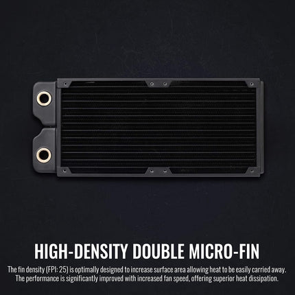 Thermaltake Pacific DIY CLD240 40mm Thick High-Density Double Micro Fins Copper Radiator CL-W281-CU00BL-A