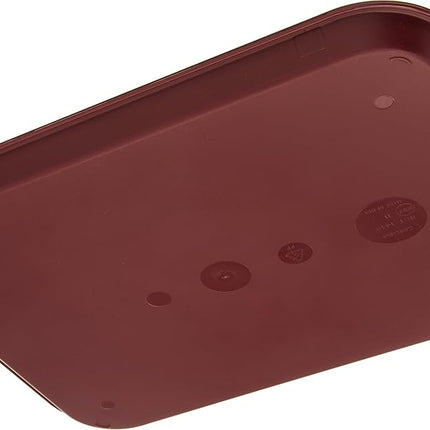 Bandeja de cafetería de comida rápida Carlisle FoodService Products con superficie estampada para cafeterías, comida rápida y comedor, plástico, 14" x 18", Burdeos, (Paquete de 12)