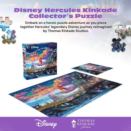 Ceaco Thomas Kinkade Puzzles – Disney’s Hercules 1000 Piece Jigsaw Puzzle, Disney Puzzle for Adults with Premium Board & Poster