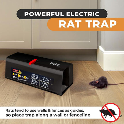 Pièges à souris et pièges à rats d'intérieur pour la maison - Tueur de rongeurs électrique puissant, conception humaine et réutilisable anti-évasion, tue instantanément les rats, les souris, les tamias et les écureuils