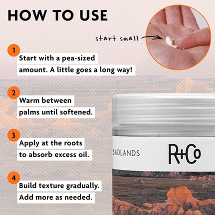 R+Co Badlands Dry Shampoo Paste, 62g