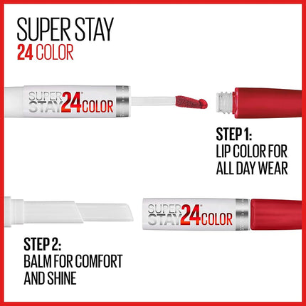 Maybelline New York Superstay 24, 2-step Lipcolor, All Day Cherry 015