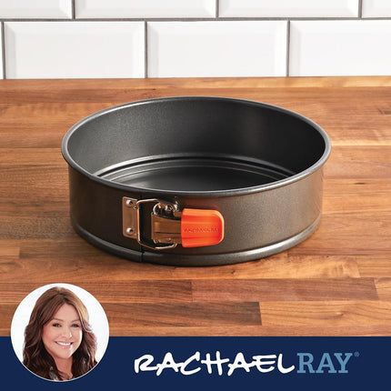Rachael Ray Oven Lovin' Nonstick Bakeware 9-Inch Springform Pan, Orange
