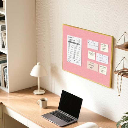 Linen Bulletin Board, 24"x18" Decorative Fabric Pin Board Vision Board