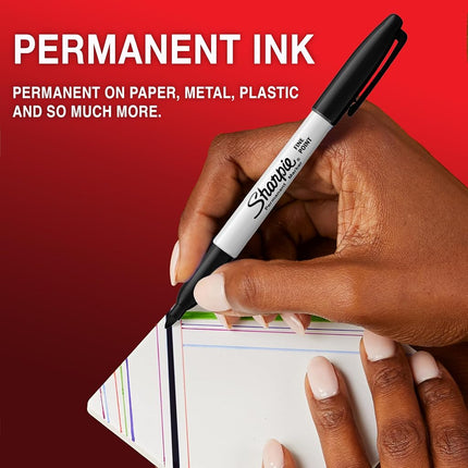 Sharpie Permanent Markers, Fine Tip Box of 12
