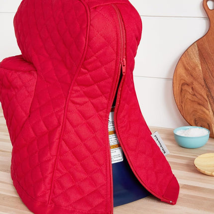 Housse matelassée ajustée KitchenAid pour batteur sur socle à tête inclinable, coloris rouge Passion, 36,5 x 45,7 cm