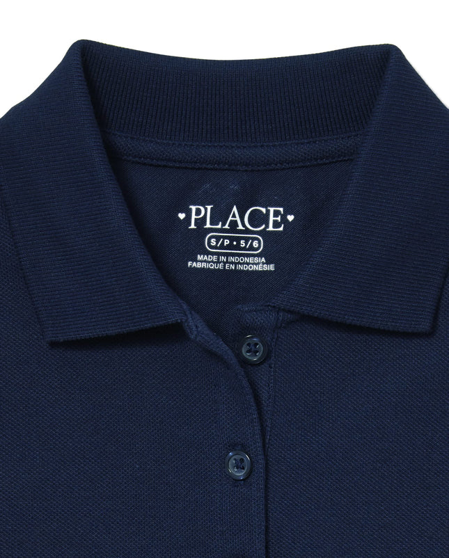 The Children's Place Girls' Long Sleeve Pique Polo