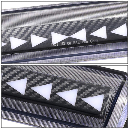DNA MOTORING 3BL-GMCD00-3D-T4-LED-BK, luz de freno trasera LED 3D de línea de punta de flecha con carcasa negra [Compatible con Suburban 1500 2500 00-06 / Tahoe / Yukon & XL 1500 2500 00-06]