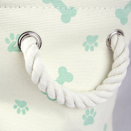 Bone Dry Pet Storage Collection Paw and Bone Print, Small Rectangle, Mint