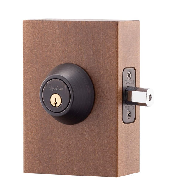Copper Creek DB2410TB Standard Duty Single Cylinder Deadbolt in TB Finish