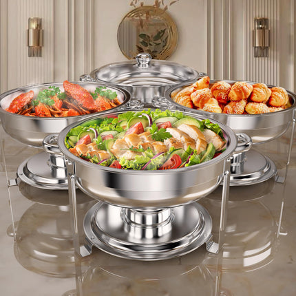 Rengue 6QT Chafing Dishes for Buffet, 4 Pack Stain